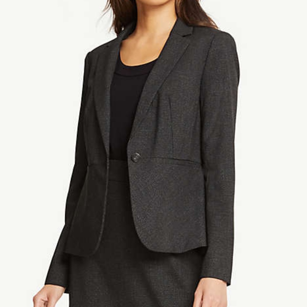 Ann Taylor Grey Blazer Size 12P